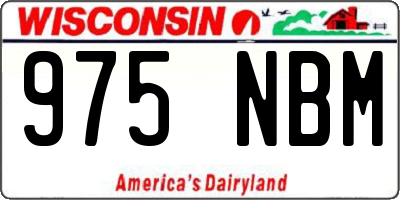 WI license plate 975NBM