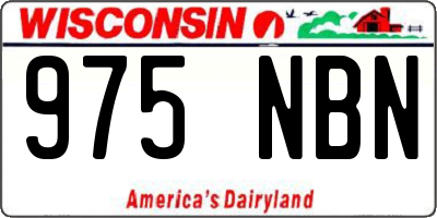 WI license plate 975NBN