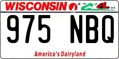 WI license plate 975NBQ