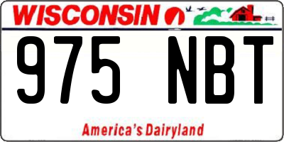 WI license plate 975NBT