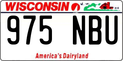 WI license plate 975NBU