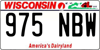 WI license plate 975NBW