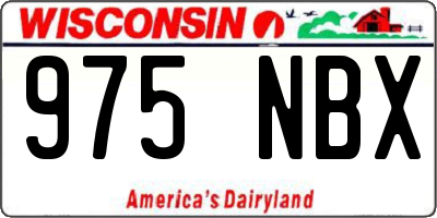 WI license plate 975NBX