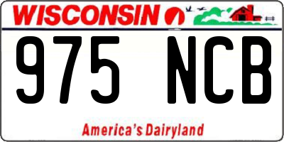 WI license plate 975NCB