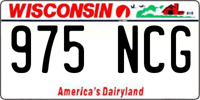 WI license plate 975NCG