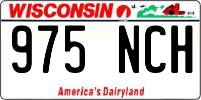 WI license plate 975NCH