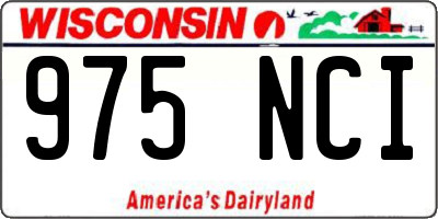 WI license plate 975NCI