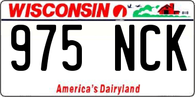 WI license plate 975NCK