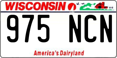 WI license plate 975NCN