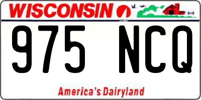 WI license plate 975NCQ