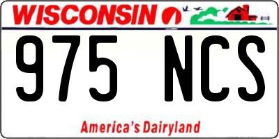 WI license plate 975NCS