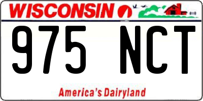WI license plate 975NCT