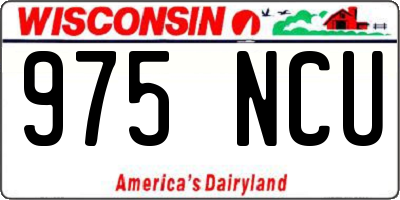 WI license plate 975NCU