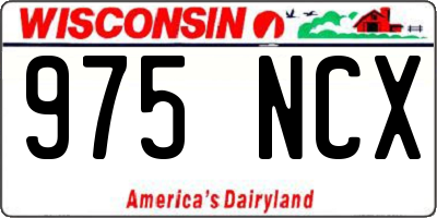 WI license plate 975NCX