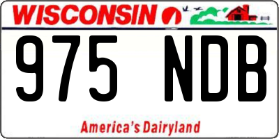 WI license plate 975NDB