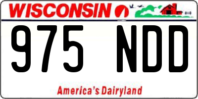WI license plate 975NDD
