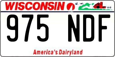 WI license plate 975NDF