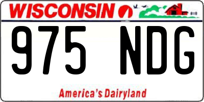 WI license plate 975NDG