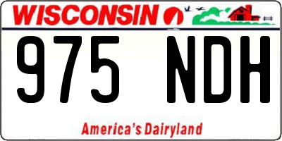 WI license plate 975NDH