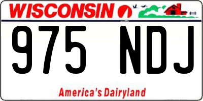 WI license plate 975NDJ