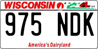 WI license plate 975NDK