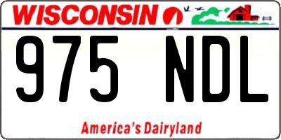 WI license plate 975NDL