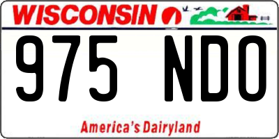 WI license plate 975NDO