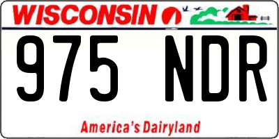 WI license plate 975NDR
