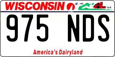 WI license plate 975NDS