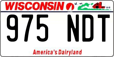 WI license plate 975NDT