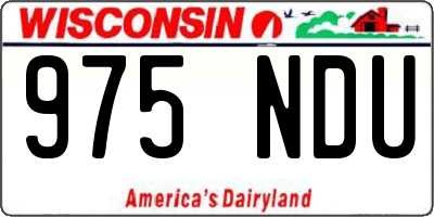WI license plate 975NDU