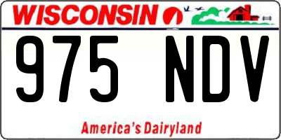 WI license plate 975NDV