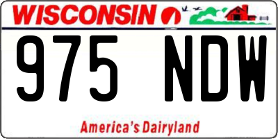 WI license plate 975NDW