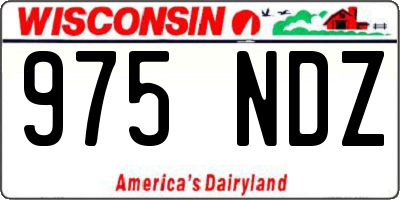 WI license plate 975NDZ