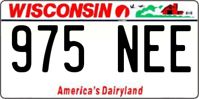 WI license plate 975NEE