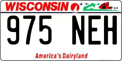 WI license plate 975NEH