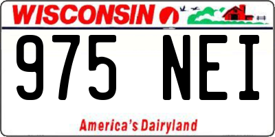 WI license plate 975NEI