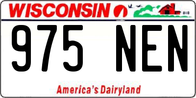 WI license plate 975NEN