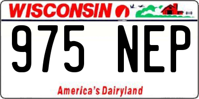 WI license plate 975NEP