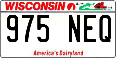 WI license plate 975NEQ