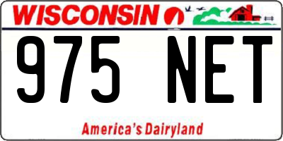 WI license plate 975NET