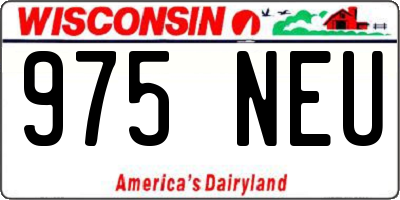 WI license plate 975NEU