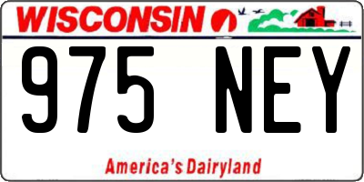 WI license plate 975NEY