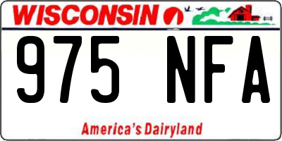 WI license plate 975NFA