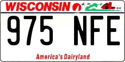 WI license plate 975NFE