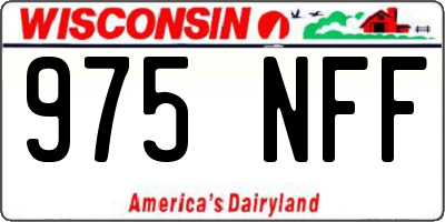 WI license plate 975NFF
