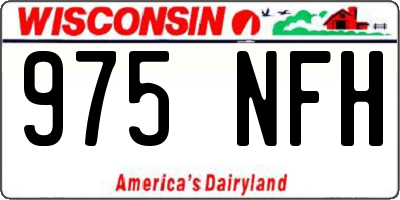 WI license plate 975NFH