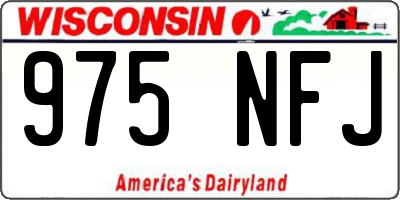 WI license plate 975NFJ