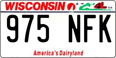WI license plate 975NFK