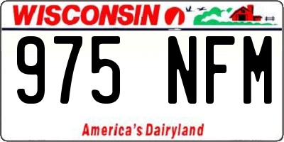 WI license plate 975NFM